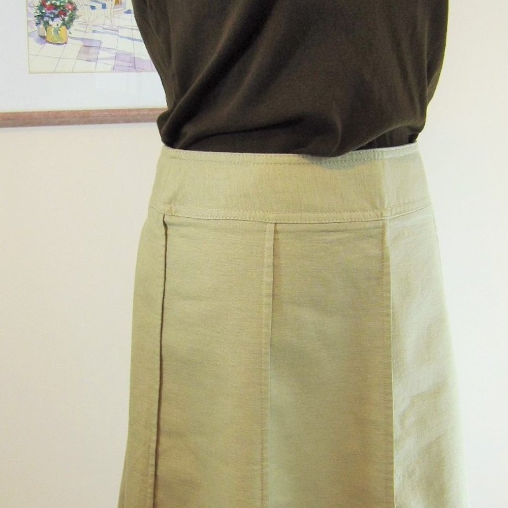 A-Panel Skirt, Tan by George Sz 8 - Picture 3 of 9